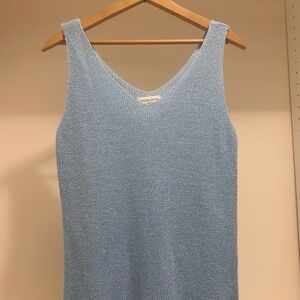 Light Blue Knit Tank Top